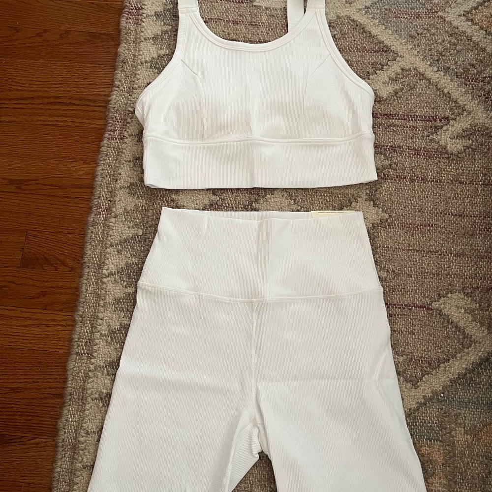 Aerie Offline Ribbed Bike Shorts and Sports Bra Set